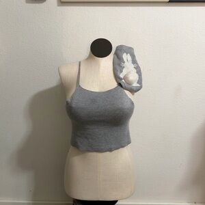 Victoria’s Secret Snow Bunny Cami & Bikini Set | Heather Grey | S | Y2K